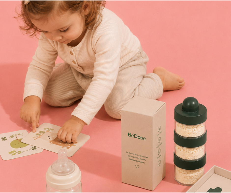 Parent utilisant le doseur BeDose au quotidien